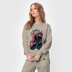 Костюм хлопковый женский Огненный Габимару, цвет: миндальный — фото 2