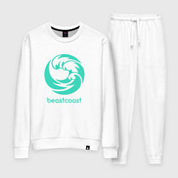 Костюм хлопковый женский Beastcoast logo, цвет: белый