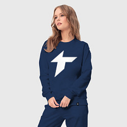 Костюм хлопковый женский Thunder awaken logo, цвет: тёмно-синий — фото 2