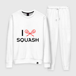 Костюм хлопковый женский I Love Squash, цвет: белый