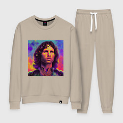 Костюм хлопковый женский Jim Morrison Strange colors Art, цвет: миндальный