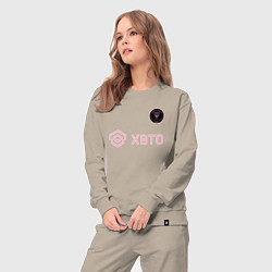 Костюм хлопковый женский Лионель Месси ФК Интер Майами форма гостевая, цвет: миндальный — фото 2