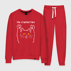 Костюм хлопковый женский The Cranberries rock cat, цвет: красный