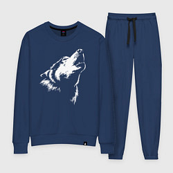 Костюм хлопковый женский Волк воет, цвет: тёмно-синий