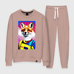 Костюм хлопковый женский Fox - pop art - fashionista, цвет: пыльно-розовый