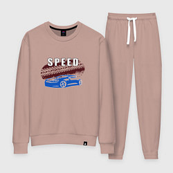 Женский костюм Машина с надписью Скорость