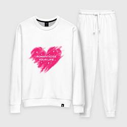 Костюм хлопковый женский Romanticize your life, цвет: белый