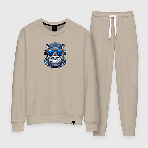 Женский костюм Бегемот и наушники / Миндальный – фото 1