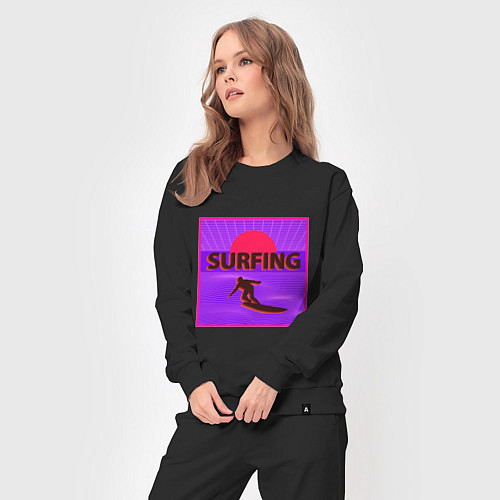 Женский костюм Сёрфинг в стиле киберпанк / Черный – фото 3