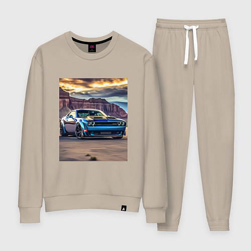 Женский костюм Авто Додж Челленджер / Миндальный – фото 1