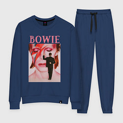Костюм хлопковый женский David Bowie 90 Aladdin Sane, цвет: тёмно-синий