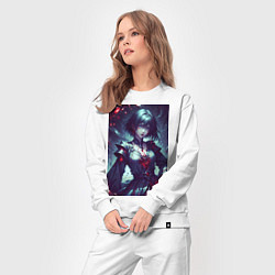 Костюм хлопковый женский Blood-queen, цвет: белый — фото 2