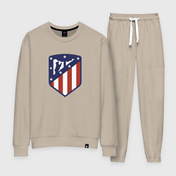 Костюм хлопковый женский Atletico Madrid FC, цвет: миндальный