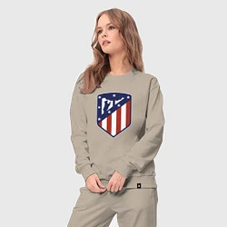 Костюм хлопковый женский Atletico Madrid FC, цвет: миндальный — фото 2