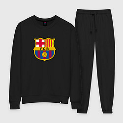 Костюм хлопковый женский Barcelona fc sport, цвет: черный
