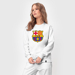 Костюм хлопковый женский Barcelona fc sport, цвет: белый — фото 2