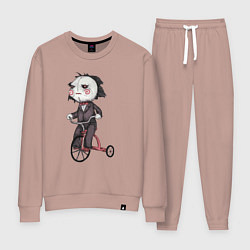 Костюм хлопковый женский Saw bike, цвет: пыльно-розовый