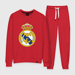 Костюм хлопковый женский Real madrid fc sport, цвет: красный