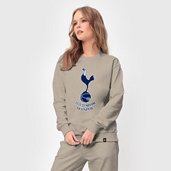 Костюм хлопковый женский Tottenham Hotspur fc sport, цвет: миндальный — фото 2