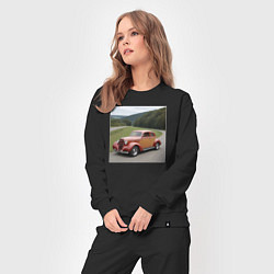 Костюм хлопковый женский Ретро авто, цвет: черный — фото 2