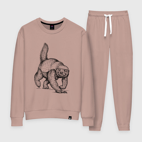 Женский костюм Медоед на бегу / Пыльно-розовый – фото 1