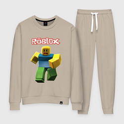 Костюм хлопковый женский Roblox бегущий персонаж, цвет: миндальный