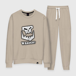 Костюм хлопковый женский Waaagh, цвет: миндальный
