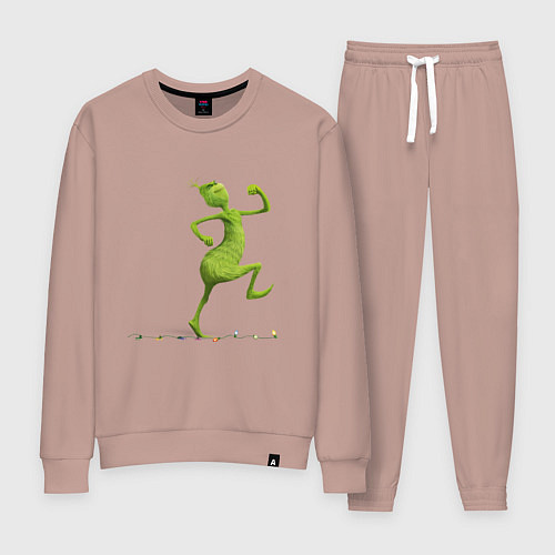 Женский костюм Веселый Гринч похититель Рождества / Пыльно-розовый – фото 1