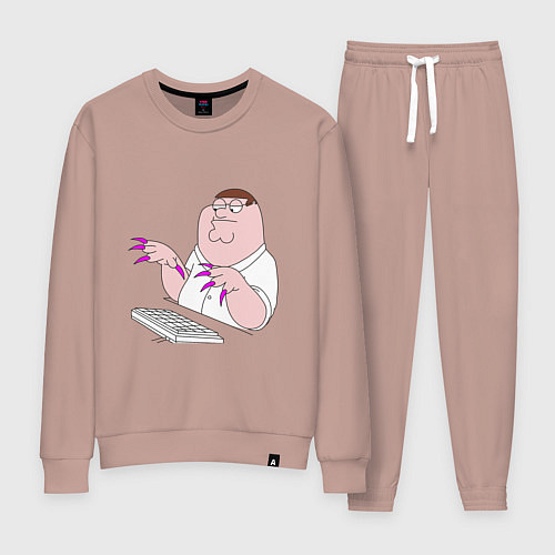 Женский костюм Питер Гриффен с длинными ногтями / Пыльно-розовый – фото 1