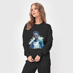 Костюм хлопковый женский Зомби в рубашке, цвет: черный — фото 2