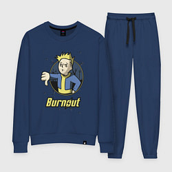Костюм хлопковый женский Burnout - vault boy, цвет: тёмно-синий