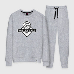 Костюм хлопковый женский Volleyball club, цвет: меланж