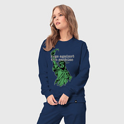 Костюм хлопковый женский Rage Against - statue of liberty, цвет: тёмно-синий — фото 2