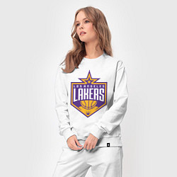 Костюм хлопковый женский Los Angelas Lakers star, цвет: белый — фото 2