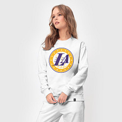 Костюм хлопковый женский Lakers stars, цвет: белый — фото 2