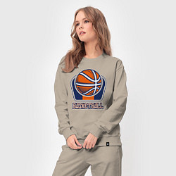 Костюм хлопковый женский Style basketball, цвет: миндальный — фото 2