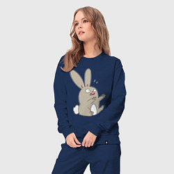 Костюм хлопковый женский Funny bunny, цвет: тёмно-синий — фото 2