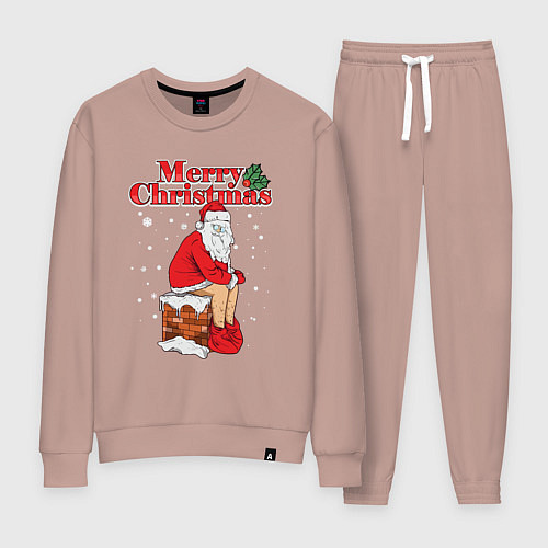 Женский костюм Санта на крыше / Пыльно-розовый – фото 1