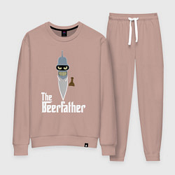 Костюм хлопковый женский The beerfather, цвет: пыльно-розовый