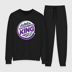 Костюм хлопковый женский Sacramento king, цвет: черный