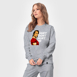 Костюм хлопковый женский Baby dont hurt me - Mike OHearn, цвет: меланж — фото 2