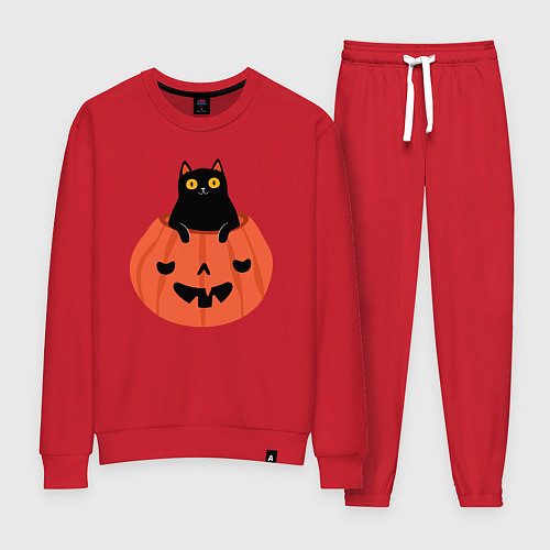 Женский костюм Котик в тыкве / Красный – фото 1