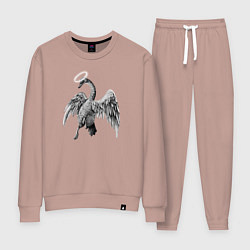 Костюм хлопковый женский Angel swan, цвет: пыльно-розовый
