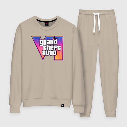 Женский костюм GTA 6 logo / Миндальный – фото 1