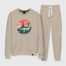 Женский костюм Японский автомобиль в закатной пустоши