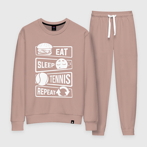 Женский костюм Еда сон теннис / Пыльно-розовый – фото 1