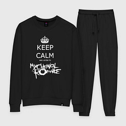 Костюм хлопковый женский My Chemical Romance keep calm, цвет: черный