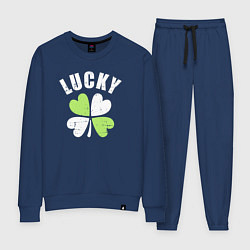 Костюм хлопковый женский Lucky day, цвет: тёмно-синий
