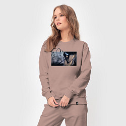 Костюм хлопковый женский Сон Чжин У, цвет: пыльно-розовый — фото 2