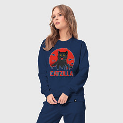 Костюм хлопковый женский Catzilla, цвет: тёмно-синий — фото 2